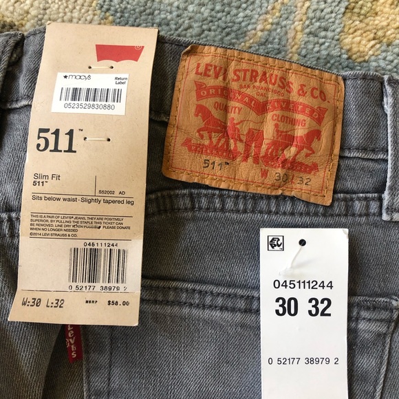 NWT Men’s Levi 511 Slim Fit Jeans W 30 - Picture 5 of 5